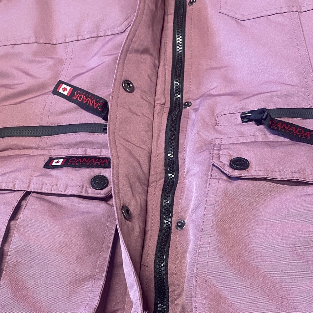 Women's Mauve Fur-Trimmed Puffer Coat - Picture 7 of 16